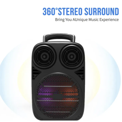 Boxa bluetooth ZQS 6162 portabila cu LED RGB si maner transport