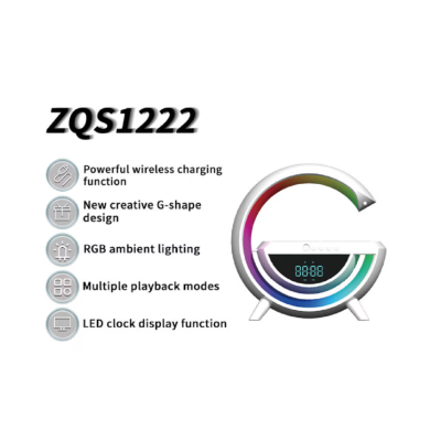 Boxa Ceas Super LED ZQS 1222 Lumina veghe BT FM Bluetooth 12 W 1500 Mah