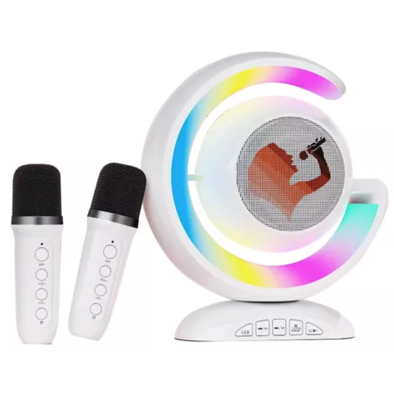 Boxa karaoke cu 2 microfoane wireless Bluetooth USB MI