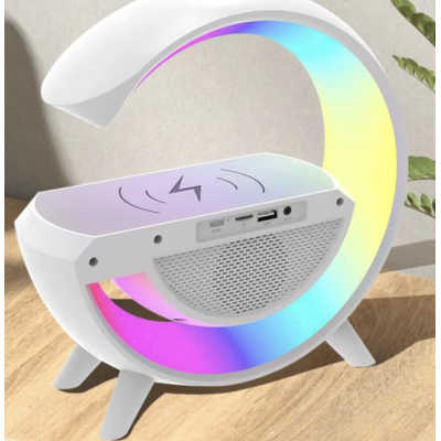 Boxa Multifunctionala G500 3 in 1 lampa LED RGB smart bluetooth Incarcator telefon wireless