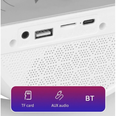 Boxa multifunctionala G500 3 in 1 lampa LED RGB smart bluetooth incarcator telefon wireless lumina RGB