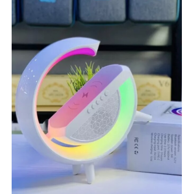 Boxa multifunctionala G500 3 in 1 lampa LED RGB smart bluetooth incarcator telefon wireless lumina RGB