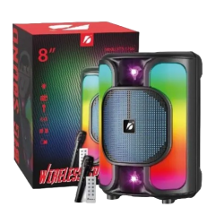 Boxa Portabila 8" KTS-1766 RGB cu Microfon si Telecomanda