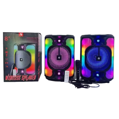 Boxa Portabila 8" KTS-1766 RGB cu Microfon si Telecomanda