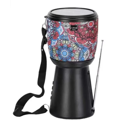 Boxa portabila bluetooth cu incarcare solara design Darbuka cu radio FM si lanterna