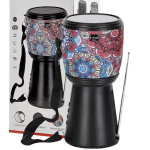 Boxa portabila bluetooth cu incarcare solara design Darbuka cu radio FM si lanterna