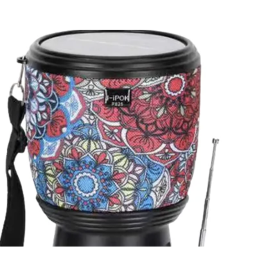 Boxa portabila bluetooth cu incarcare solara design Darbuka cu radio FM si lanterna