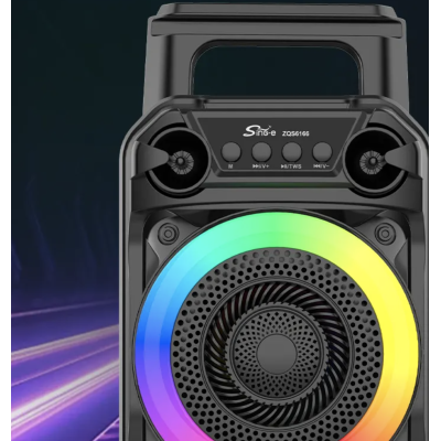 Boxa portabila bluetooth ZQS 6166 cu led RGB si maner transport