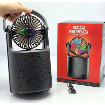 Boxa portabila cu bluetooth ZQS1440 si mini ventilator