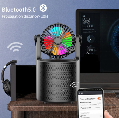 Boxa portabila cu bluetooth ZQS1440 si mini ventilator