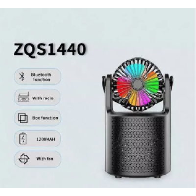 Boxa portabila cu bluetooth ZQS1440 si mini ventilator