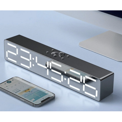 Boxa Portabila cu Ceas Alarma SD Bluetooth Andowl QYXB133