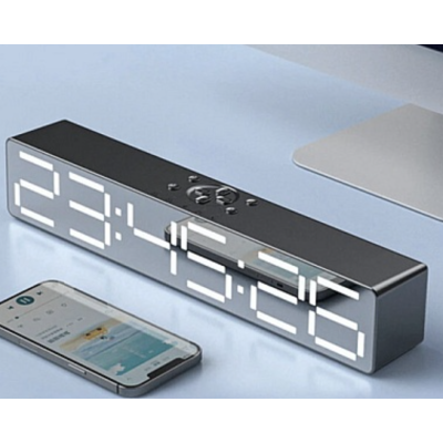 Boxa Portabila cu Ceas Alarma SD Bluetooth Andowl QYXB133