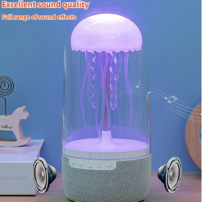 Boxa portabila cu design meduza efecte de iluminare 7 culori bluetooth