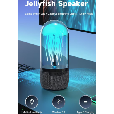 Boxa portabila cu design meduza efecte de iluminare 7 culori bluetooth