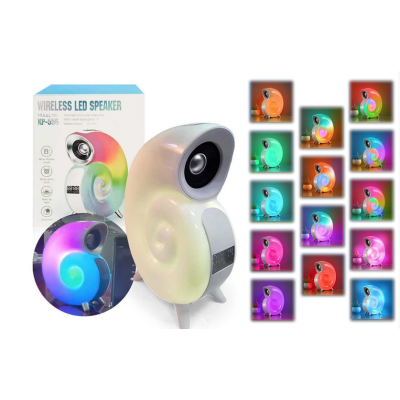 Boxa portabila cu lumini in forma de MELC ceas bluetooth KP 556