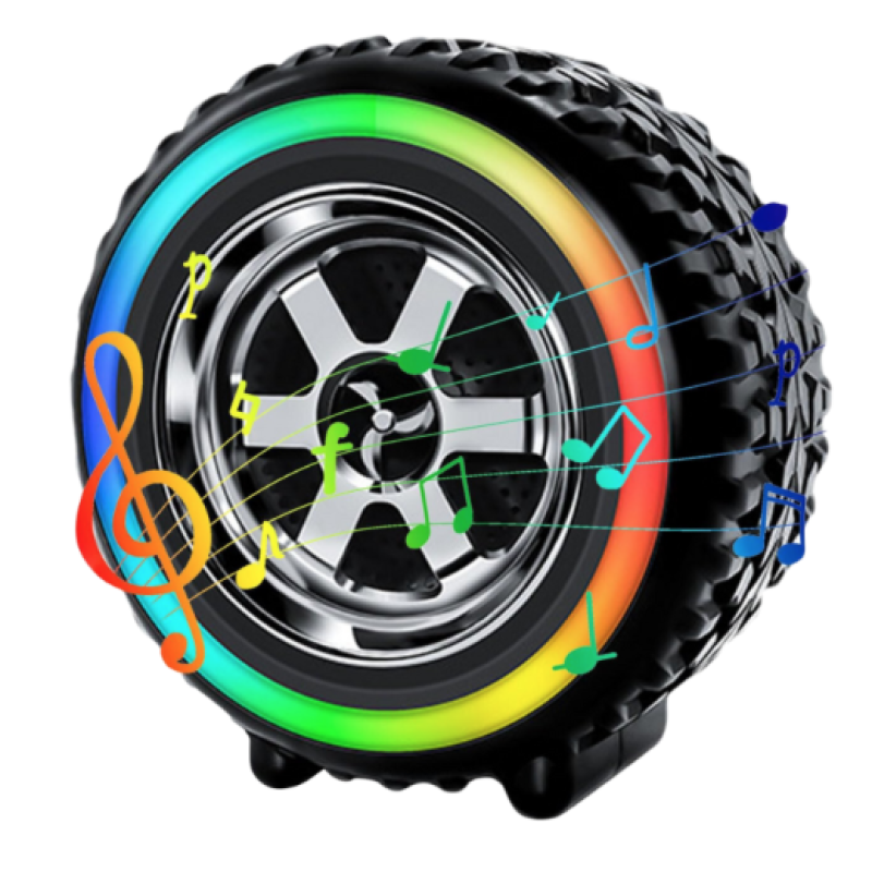 Boxa portabila G2389 cu led RGB model roata 10W