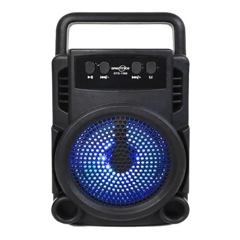 Mini Boxa portabila GTS 1360 cu led RGB cu maner transport