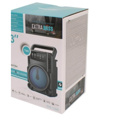 Boxa portabila GTS 1360 cu led RGB cu maner transport