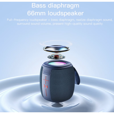 Boxa portabila KP 539 Wireless Bluetooth 500maH 5W Lumini LED