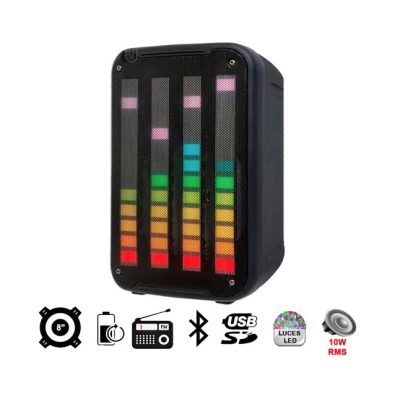 Boxa Portabila KTS-1752 Wireless LED de 8 inch