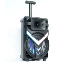 Boxa portabila tip troller ZQS 8158 Bluetooth Difuzor 8Inch 3000 mAh 20W Subwoofer Super Bass