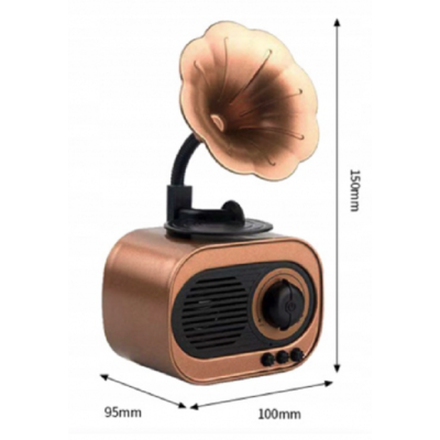 Boxa tip gramofon cu wireless din lemn B5