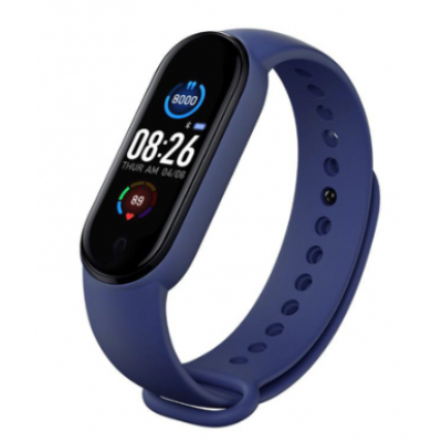 Bratara fitness M5 inteligenta cu masurarea tensiunii ALBASTRA