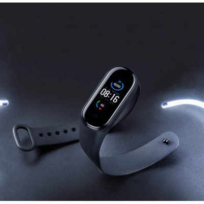 Bratara fitness M5 inteligenta cu masurarea tensiunii ALBASTRA