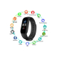 Bratara fitness M5 inteligenta cu masurarea tensiunii ALBASTRA