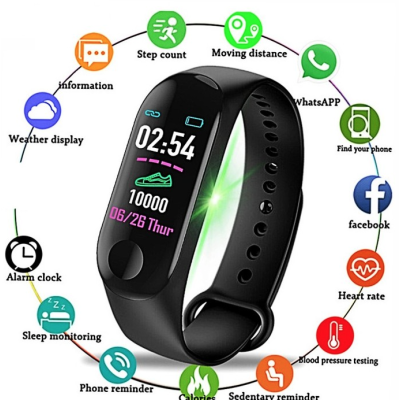 Bratara SmartBand M7 NEAGRA Fitness Tracker Monitorizare Puls Sanatate