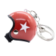 Breloc Chei Model Casca Moto Rosu