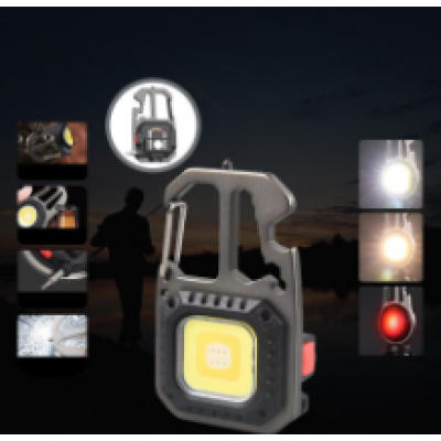 Breloc cu lanterna Andowl Q D911 cu LED COB multifunctional