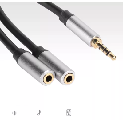 Cablu adaptor audio QHD74  de 3.5mm 20cm