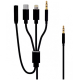 Cablu Adaptor Auxiliar Audio Jack 3.5mm 4in1 Andowl QSX12