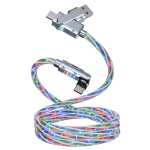 Cablu de date cu incarcare super rapida si lumina LED PD 4 in 1