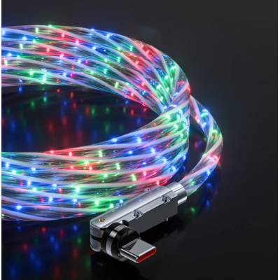 Cablu de date cu incarcare super rapida si lumina LED PD 4 in 1