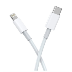 Cablu de date/incarcare USB Type C to Lightning lungime 2 metri ALB