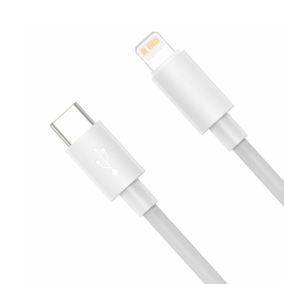 Cablu de date/incarcare USB Type C to Lightning lungime 2 metri ALB