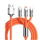Cablu de incarcare rapida 3 in 1 S219 Portocaliu 120 W