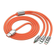 Cablu de incarcare rapida 3 in 1 S219 Portocaliu 120 W