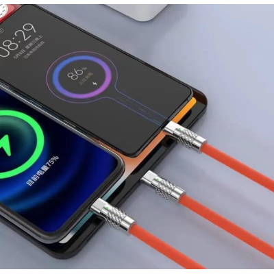 Cablu de incarcare rapida 3 in 1 S219 Portocaliu 120 W