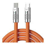 Cablu de incarcare telefon Q SJ980 TypeC la Lightening portocaliu
