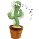CACTUS dansator si vorbitor cu LED-uri Colorate / Jucarie interactiva OF