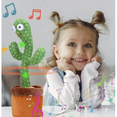 Cactus Dansator si Vorbitor Usb cu LED-uri Colorate / Jucarie interactiva 