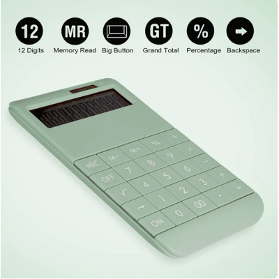 Calculator de birou multifunctional PN 2888 cu incarcare solara Verde