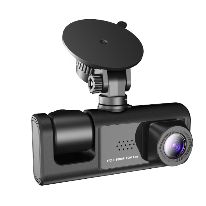 Camera Auto Dvr de Bord Full Hd 1080p Camp Vizual Ultra Larg de 170 grade Ecran Lcd 3 Lentile