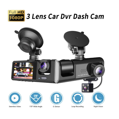 Camera auto DVR trei camere fata spate interior 1920*1296p super HD unghi larg de filmare 170 grade
