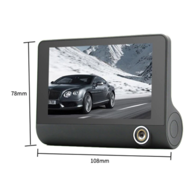 Camera Auto Tripla 3 in 1 ce Filmeaza in Fata in Interiorul si in Spatele Masinii