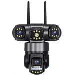 Camera de securitate Andowl G819 4G PTZ IP 8K 12MP cu lentila tripla ecran triplu detectare miscare audio bidirectional si vedere nocturna